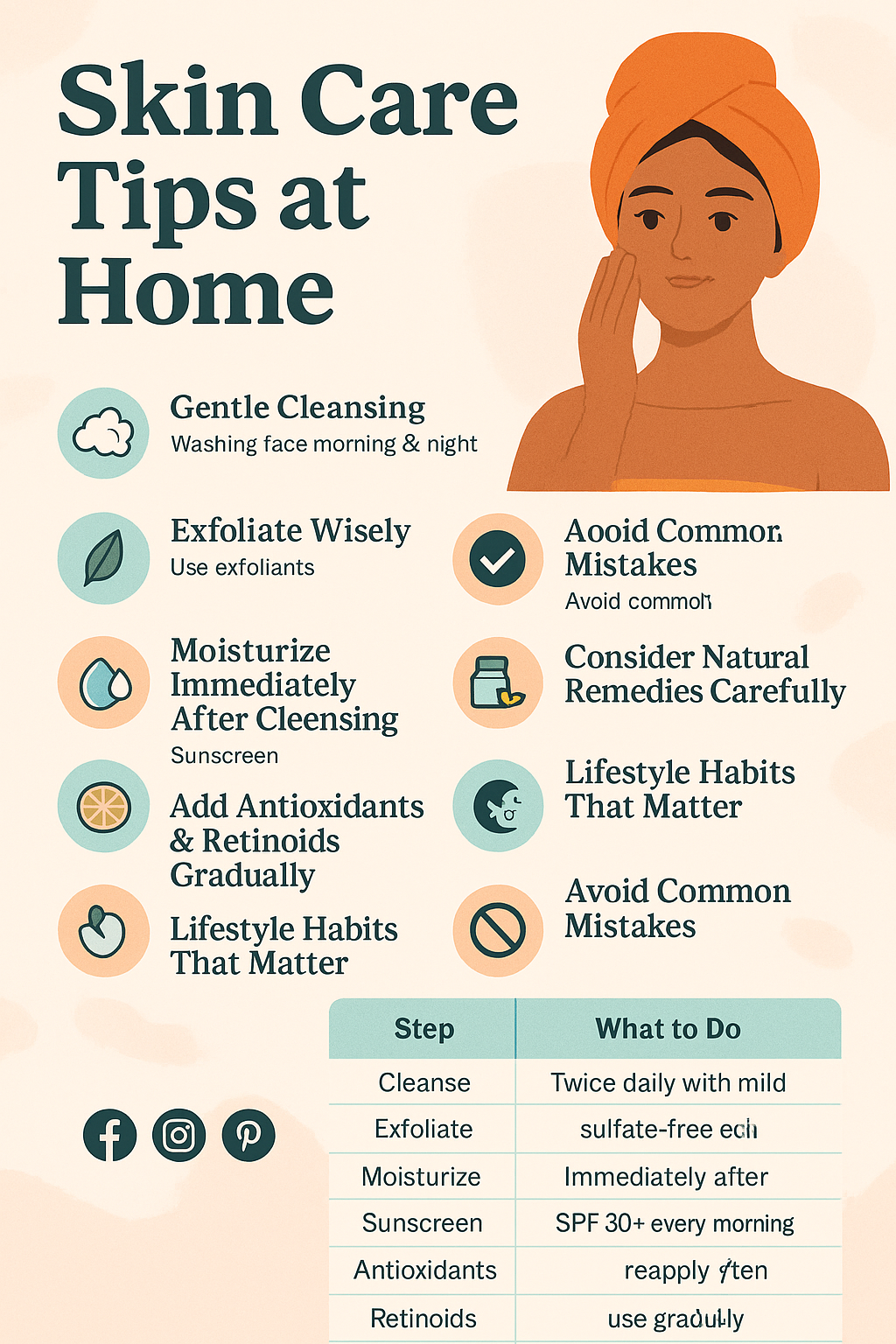 skin care tips at home
